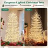 MOEPISY 6FT Pre-lit Aspen Fir Artificial Christmas Tree, Hinged Xmas Tree 623 Snow Flocked Branch Tips - 4 of 4