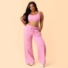 Blogilates Women's Travel Trouser High-Rise Wide Leg Sweatpants - 4 of 4