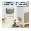 White Hidden Cat Litter Box Furniture With Storage Drawer, Wood Cats Litter Enclosure Cabinet With 2 Sisal Doors, Hidden Enclosed Kitty Litter Box Ca - 3 of 4
