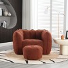 Bean Bag Chair Modern with Handle and Footstool for Living Room or Bedroom 41.2'' Wide-3irtyhousy - 2 of 4