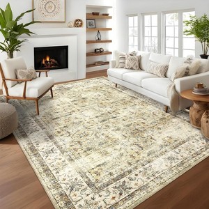 Hallway Runner Rug Machine Washable Vintage Rug Indoor Carpet - 1 of 4