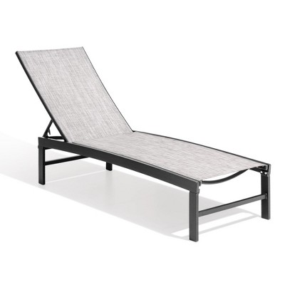Crestlive Products Outdoor Pool Lounger Aluminum All-weather Adjustable Chaise Lounge Chair (Earth)