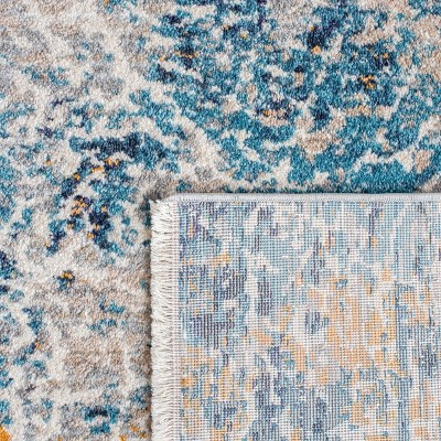 Metro-Mod Chic 79" Square Gray Synthetic Area Rug