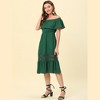 Allegra K Women's Off Shoulder Ruffle Lace Insert High Waist Short Sleeve Flowy Maxi Dress - 3 of 4