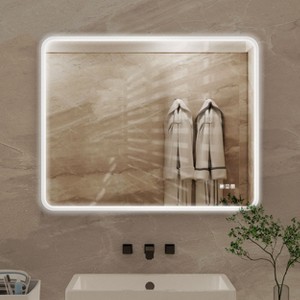 PAGED Vanity Mirror with Lights, LED Bathroom Mirror with Iron Frame, Wall Mirror with Anti-fog Feature for Bathroom - 1 of 4