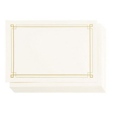 48-Sheet Certificate Paper with Gold Foil Scroll Border, Letter Size Award Diploma Paper, Ivory, 8.5" x 11"