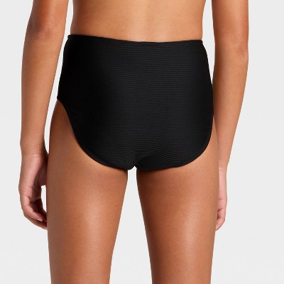 Art Class Girls' High Waisted Swimsuit Bottom - art class™ Black L — фото 2
