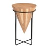 Treasure Trove Accents 26" Luca Accent Table Natural: 26-Inch High, No Assembly, Acacia Wood, Black Frame - 2 of 4