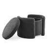 Cozy Boucle Storage Ottoman: Stylish Comfort with Hidden Storage, Grey - 4 of 4
