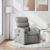 VidaXL Massage Recliner Chair - Manual Tilt, Vibration, Foam-Filled, Light Gray Fabric, Side Pocket, Sturdy Frame - 2 of 4