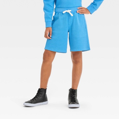 Boys' Solid Wash Pull-on Shorts - Cat & Jack™ Blue Xxl Husky : Target