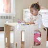 Busy Kids 2-in-1 Learning Tower/Kitchen Tower & Kids Art Desk – Natural - 3 of 4