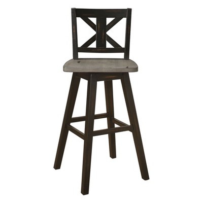 NicBex Dining Chairs Set of 2 Counter Height Chairs Black X-Back 360-degree Swivel Chair for Kitchen