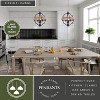 VAXCEL Beaumont Gray and Natural Rope Farmhouse Cage Pendant Light - 2 of 4