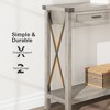 Farmhouse Sofa Table with Rattan Drawers, Console Table for Entryway, Living Room, Hallway, and Foyer with Storage - 4 of 4