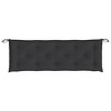 vidaXL Oxford Fabric Garden Bench Cushion - Outdoor-Ready, Durable Polyester, Comfortable Hollow Fiber Filling, Easy Tie-On, Black - 4 of 4