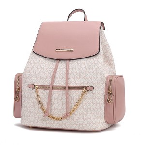MKF Collection Issah Functional and Stylish Circular Pattern Vegan Leather Backpack by Mia K - 1 of 4