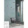 Possini Euro Design Infiniti Mid Century Modern 78" Tall Arc Floor Lamp with Smart Socket Chrome 5-Light Swivel Dome Shade for Living Room - 2 of 4