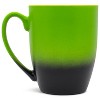 Elanze Designs Wisdom Faith And Valor Two Toned Ombre Matte Green and Black 12 ounce Ceramic Stoneware Coffee Cup Mug - image 2 of 4