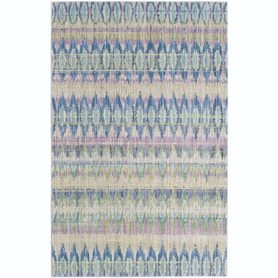 Valencia Purple and Multicolor 4' x 6' Wool Area Rug