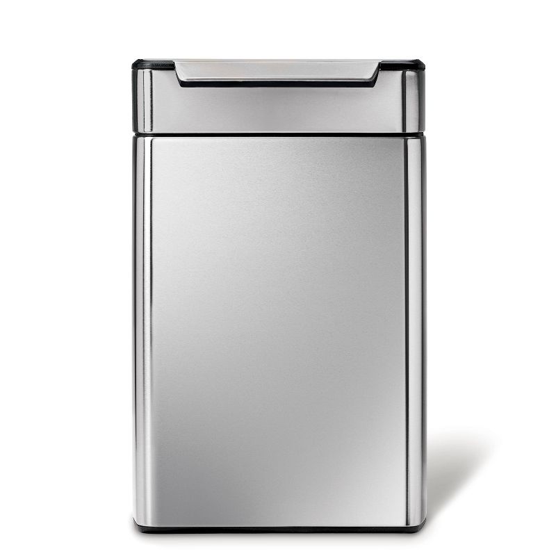 simplehuman 48L Touch Bar Dual Compartment Step Kitchen Trash Can Recycler Stainless Steel, 5 of 7