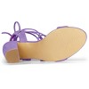 Allegra K Women's Back to College Lace Up Block High Heels Sandals - 4 of 4