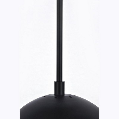 Eclipse 8" Globe Black & Clear Glass Plug-In Pendant Light