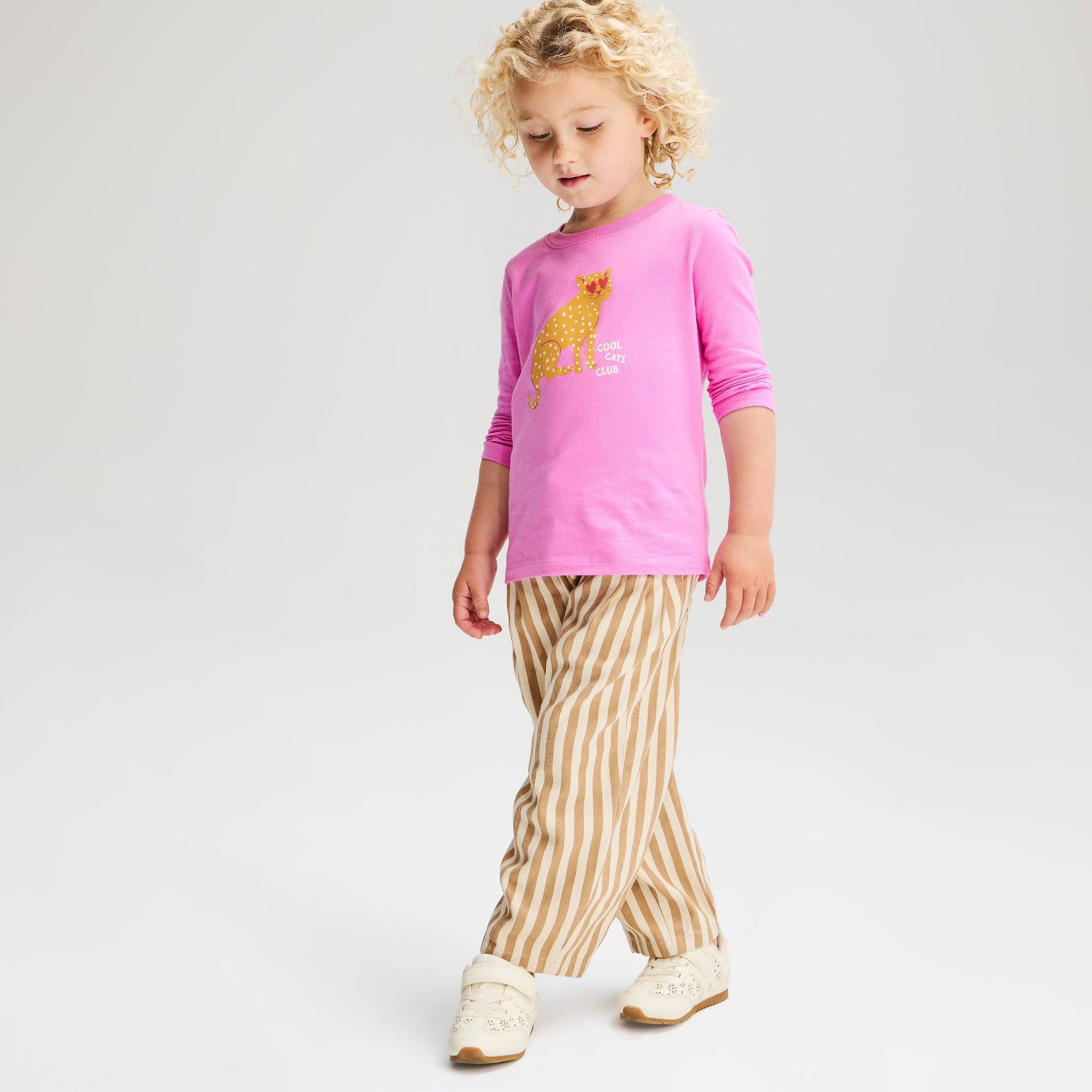 Toddler Girls' Cool Cats Long Sleeve Classic Graphic T-Shirt - Cat & Jack™ Purple 5T