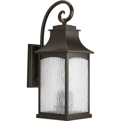 Progress Lighting Maison 3-Light Outdoor Wall Lantern, Oil Rubbed Bronze, Clear Seeded Glass