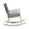 NicBex Rocking Chair with Padded Cushion Accent Chair Glider Rocker Chair with Armrest for Bedroom, Living Room, Gray - 4 of 4
