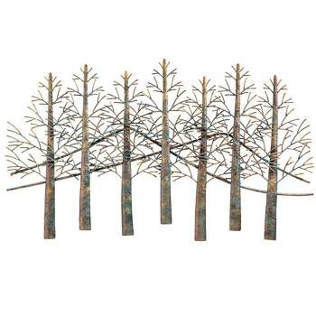 Wind & Weather Trees and Mountains Handmade Metal Indoor or Outdoor Wall Art