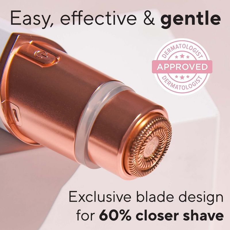Finishing Touch Flawless Facial Hair Remover Electric Razor for Women - Coral, 5 of 14