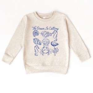 The Juniper Shop The Ocean Is Calling Collage Toddler Sweatshirt - 1 of 4