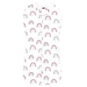 Hudson Baby Infant Girl Sleep Pod, Modern Rainbow, 0-2 Months - 1 of 3