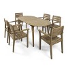 Christopher Knight Home Bohnhof 7 Piece Rustic Acacia Wood Outdoor Dining Set - 2 of 4