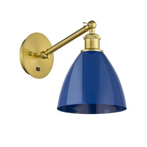 Plymouth Dome - 1 Light Wall Sconce In Industrial Style-13.25 Inches Tall and 7.5 Inches Wide - 1 of 1