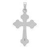 Black Bow Jewelry 14k White Gold Polished Fleur de Lis Cross Pendant, 17 x 31mm - 3 of 4