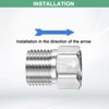 Unique Bargains Brass Durable One Way Non-Return Check Valve - 4 of 4
