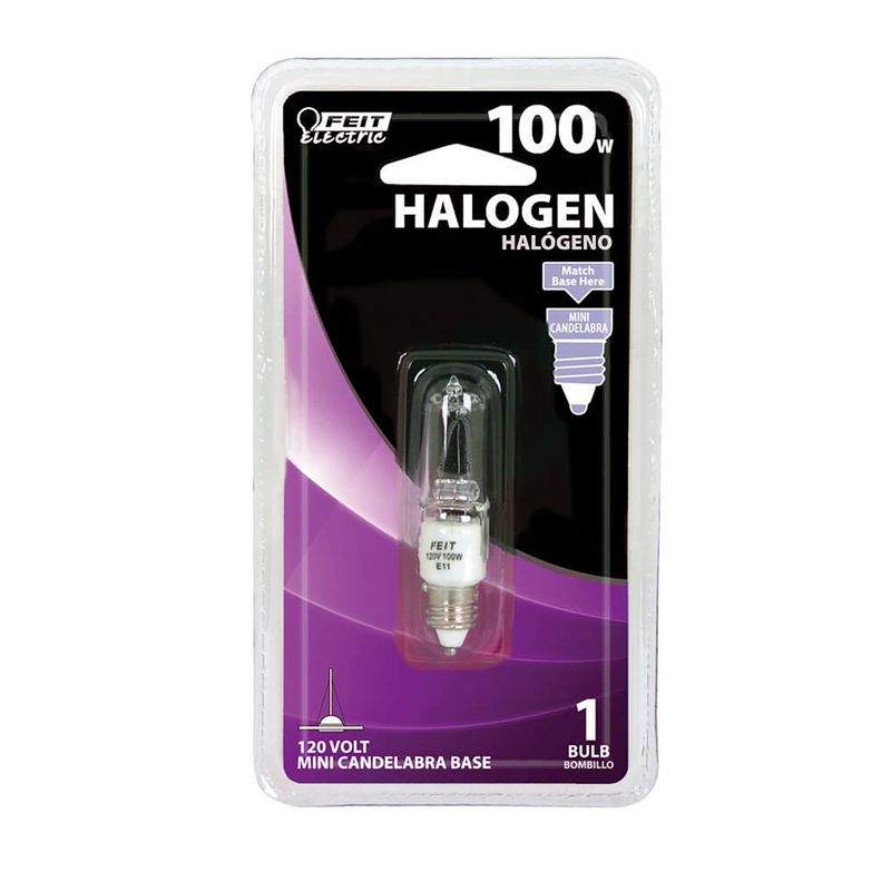 Feit Electric 100 W T4 Decorative Halogen Bulb 1600 lm Warm White 1 pk, 1 of 2