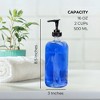 Cornucopia Brands 16oz Clear Glass Pump Bottles 2pk; Refillable Black Soap Dispenser Lotion Pump - 3 of 4