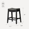 Maven Lane Sophia Backless Counter Stool with Faux Leather 26" - 2 of 4