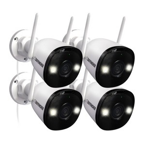 AI POWERED 4K Guard Pro Wi-Fi 6 Plug-in Security Camera, 4 Pack - 1 of 4