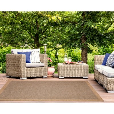Navy and Beige Synthetic Flat Woven Rectangular Rug 7'10" x 9'10"