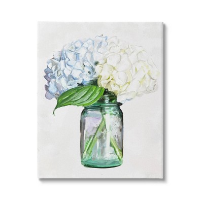 Stupell Industries Country Jar Hydrangea Bouquet Canvas Wall Art