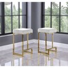 Best Master Furniture,Dorrington Velvet Backless Counter Height Stool (Set of 2) - 2 of 2