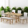 Farmhouse 76" 6-Piece Extendable Dining Table Set with Removable Leaf, Upholstered Chairs & Bench for Dining Room and Kitchen - 2 of 4