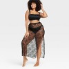 Women's Lace Unlined Lingerie Skirt - Auden™ Black - 3 of 4