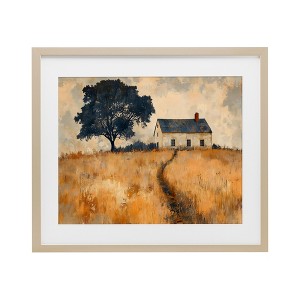 Stupell Industries Impressionist House on Hilltop Framed Print Under Glass - 1 of 4