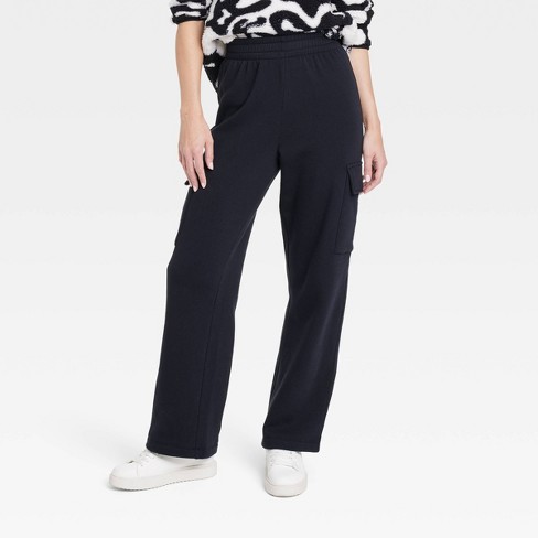 Women's Cargo Graphic Pants - Black : Target