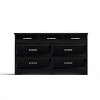 HDZNVF Modern Drawer Bedroom Chest of Drawers with 7 Drawers Dresser, Black - 4 of 4